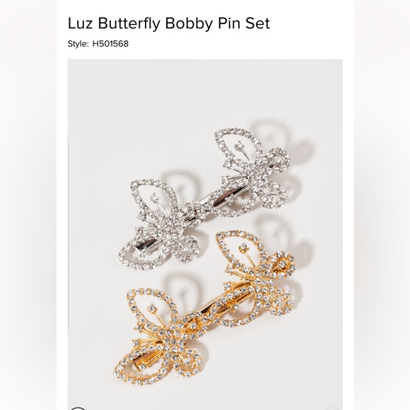 NWT Francesca’s Luz Butterfly Bobby Pin Set (Unopened) - Picture 4 of 5